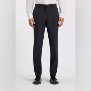 Hugo Boss Flat Front Dress Pants Slacks Size 35R Professional Wool Blend S4